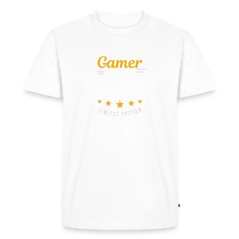 Gamer made in 2007 - Men's Premium Organic T-Shirt - white - Front - Nico (187cm)