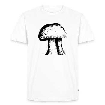 Champignons Champignons Champignons Vénéneux Mycologie Vecteur terreux - T-shirt Premium bio Homme - blanc - Devant - Nico (187cm)
