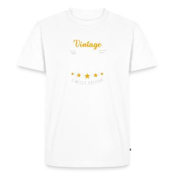 Millésime réalisé en 2018 - T-shirt Premium bio Homme - blanc - Devant - Nico (187cm)