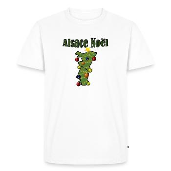 Alsace Noël Sapin - T-shirt Premium bio Homme - blanc - Devant - Nico (187cm)