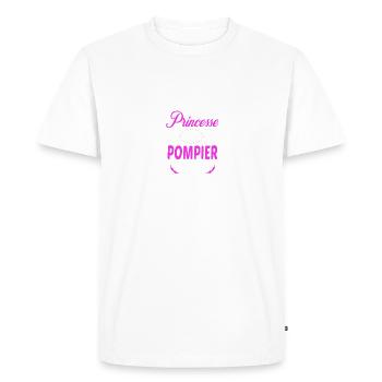 c'est compliqué princesse et pompier - T-shirt Premium bio Homme - blanc - Devant - Nico (187cm)