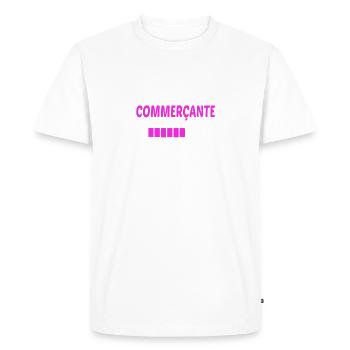 futur commerçante - T-shirt Premium bio Homme - blanc - Devant - Nico (187cm)