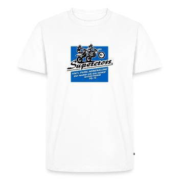 Supercross - Moto Cross - Motocross - T-shirt Premium bio Homme - blanc - Devant - Nico (187cm)