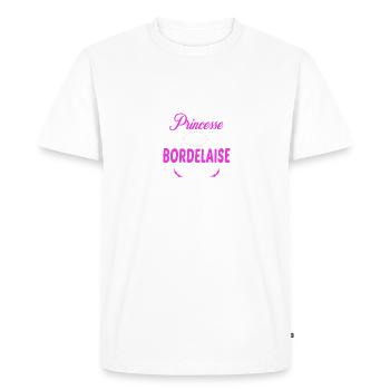 c'est compliqué princesse et Bordelaise - T-shirt Premium bio Homme - blanc - Devant - Nico (187cm)