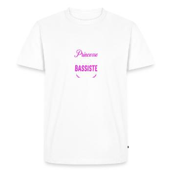 c'est compliqué princesse et bassiste - T-shirt Premium bio Homme - blanc - Devant - Nico (187cm)