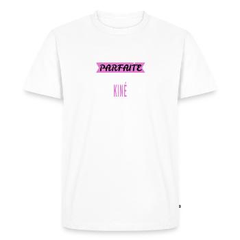 Je ne suis pas parfaite kiné - T-shirt Premium bio Homme - blanc - Devant - Nico (187cm)