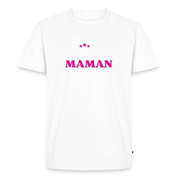 Super maman eleveuse citation - T-shirt Premium bio Homme - blanc - Devant - Nico (187cm)