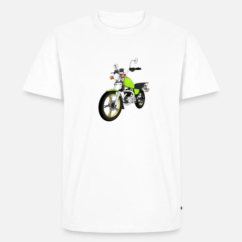 motorrad - Männer Premium Bio T-Shirt - Weiß