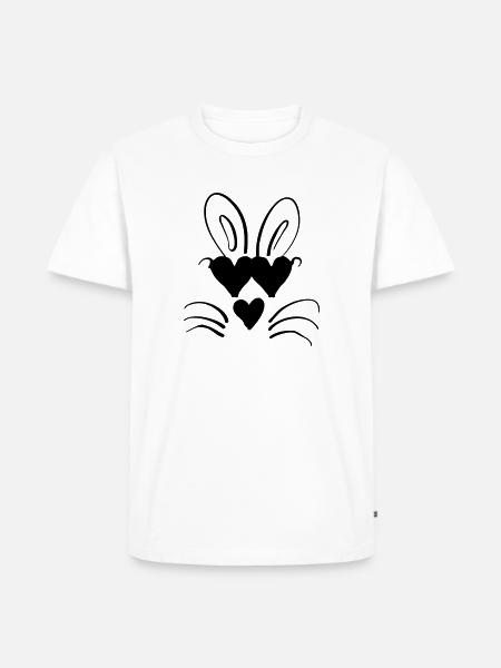 Liebes-Oster Hase - Männer Premium Bio T-Shirt - Weiß