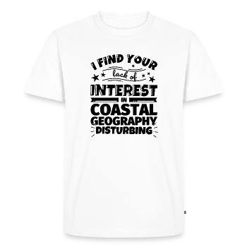 Coastal Geography Fun Gift - Men's Premium Organic T-Shirt - white - Front - Nico (187cm)