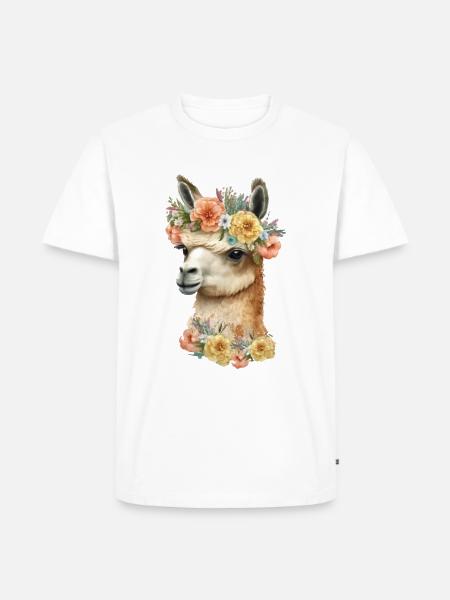 Lama doux - T-shirt Premium bio Homme - blanc