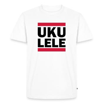 UKULELE - T-shirt Premium bio Homme - blanc - Devant - Nico (187cm)