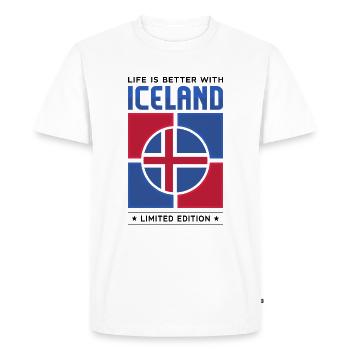 Islande - T-shirt Premium bio Homme - blanc - Devant - Nico (187cm)
