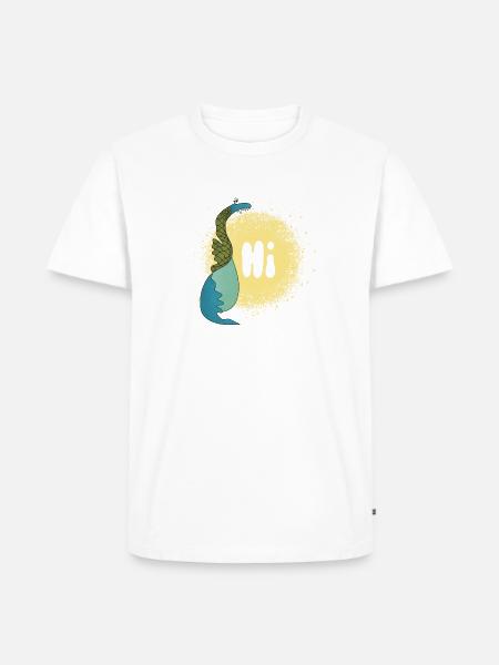 Dragon hi - Männer Premium Bio T-Shirt - Weiß