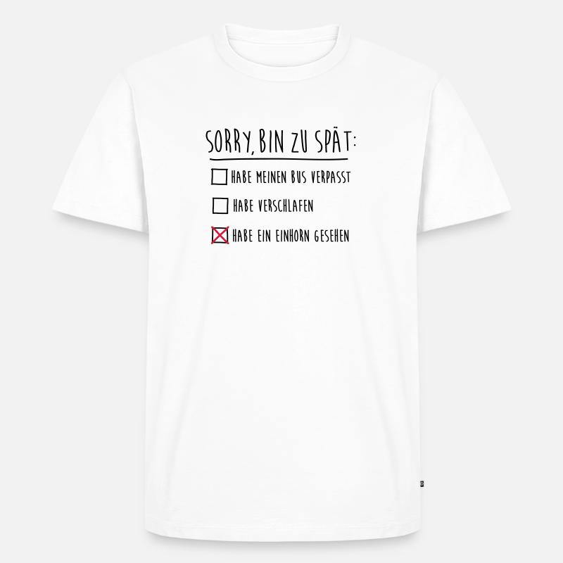 Einhorn - Männer Premium Bio T-Shirt - Weiß