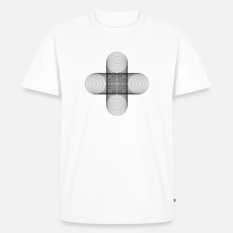 Four Circles / schwarz - Männer Premium Bio T-Shirt - Weiß