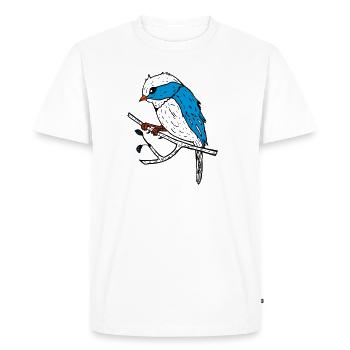 Illustration d'oiseau mignon - T-shirt Premium bio Homme - blanc - Devant - Nico (187cm)
