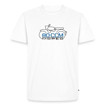 Moped Sperber Habicht 80 ccm Emblème - T-shirt Premium bio Homme - blanc - Devant - Nico (187cm)
