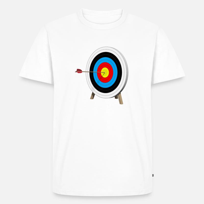 Zielscheibe Treffer - Männer Premium Bio T-Shirt - Weiß