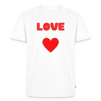 Love - T-shirt Premium bio Homme - blanc - Devant - Nico (187cm)