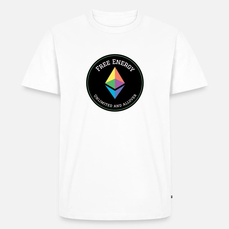 Äther Freie Energie Logo - Männer Premium Bio T-Shirt - Weiß