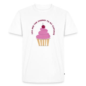 Cupcake - Vous êtes mes cerises - Déclaration d'amour - T-shirt Premium bio Homme - blanc - Devant - Nico (187cm)