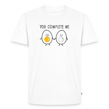 You complete me - Men's Premium Organic T-Shirt - white - Front - Nico (187cm)