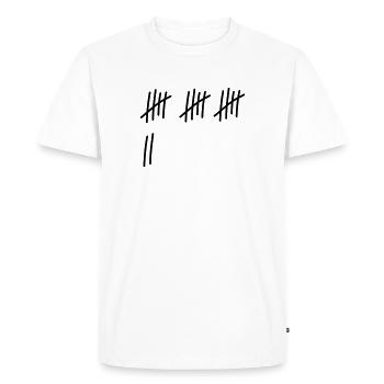 17 strokes / / 17 times / / Birthday / / gift - Men's Premium Organic T-Shirt - white - Front - Nico (187cm)