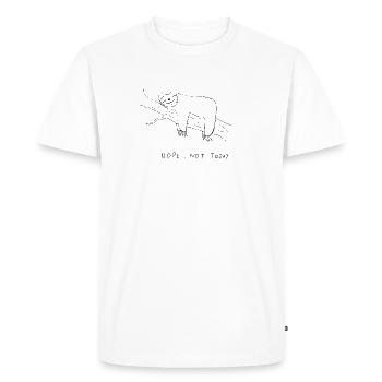 lazy - Men's Premium Organic T-Shirt - white - Front - Nico (187cm)