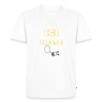 ON FAIT LA SIESTE - T-shirt Premium bio Homme - blanc - Devant - Nico (187cm)