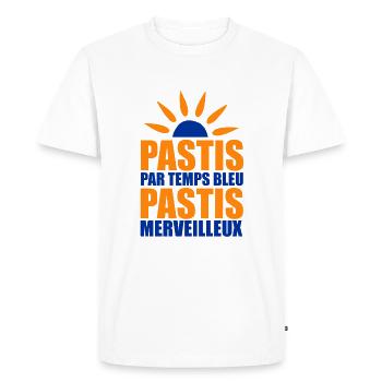 pastis par temps bleu pastis merveilleux - Men's Premium Organic T-Shirt - white - Front - Nico (187cm)