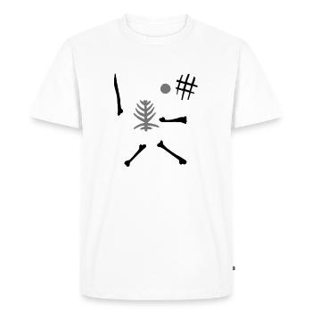 Squelette Skull os sport tennis joueur - T-shirt Premium bio Homme - blanc - Devant - Nico (187cm)