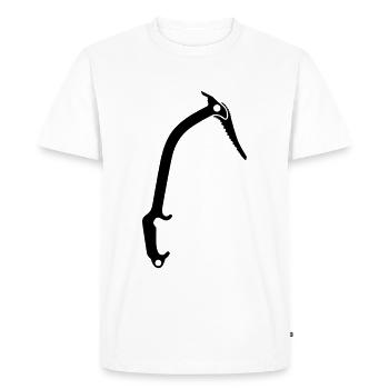 Matériel d’escalade piolet - T-shirt Premium bio Homme - blanc - Devant - Nico (187cm)