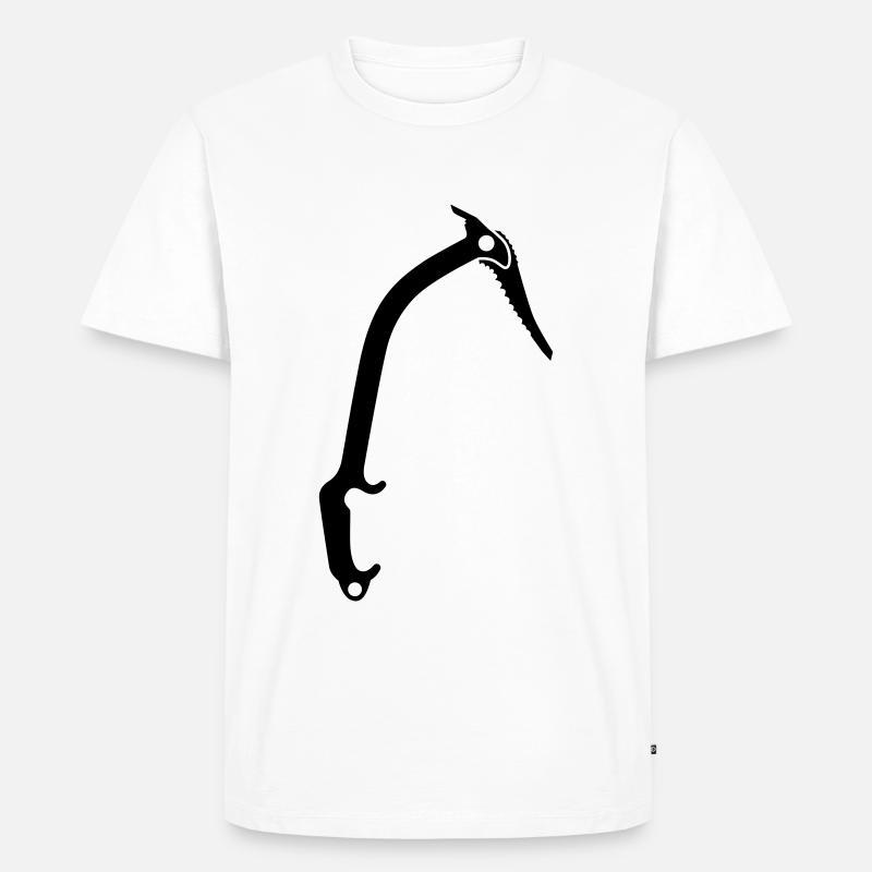Kletterausrüstung eispickel - Männer Premium Bio T-Shirt - Weiß