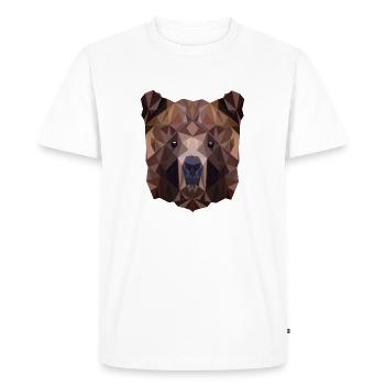Polygon Bear-Cool Bear - T-shirt Premium bio Homme - blanc - Devant - Nico (187cm)