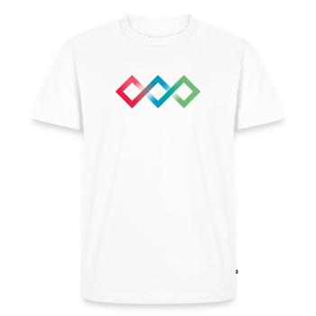 Fluo Diamonds - Men's Premium Organic T-Shirt - white - Front - Nico (187cm)
