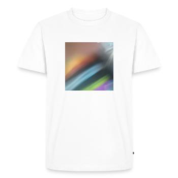Effet abstrait type arc-en-ciel sans retouche - T-shirt Premium bio Homme - blanc - Devant - Nico (187cm)