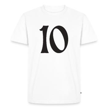 10 - Men's Premium Organic T-Shirt - white - Front - Nico (187cm)