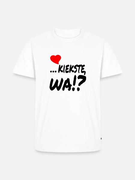 herzlich kiekste wa - Männer Premium Bio T-Shirt - Weiß