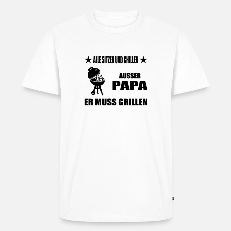 BBQ - Männer Premium Bio T-Shirt - Weiß