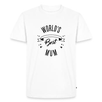 WORLD'S BEST MUM - T-shirt Premium bio Homme - blanc - Devant - Nico (187cm)