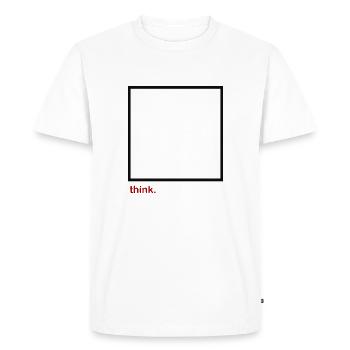 sortir des sentiers battus - T-shirt Premium bio Homme - blanc - Devant - Nico (187cm)