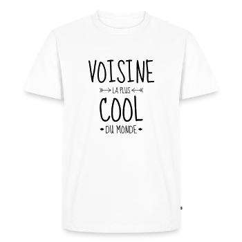 Neighbour Neighborhood Nachbar Voisin Fête Party - Men's Premium Organic T-Shirt - white - Front - Nico (187cm)