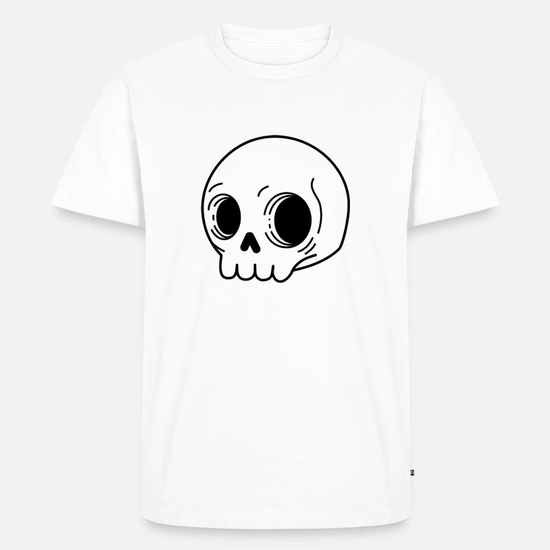 einfacher Kran - Männer Premium Bio T-Shirt - Weiß