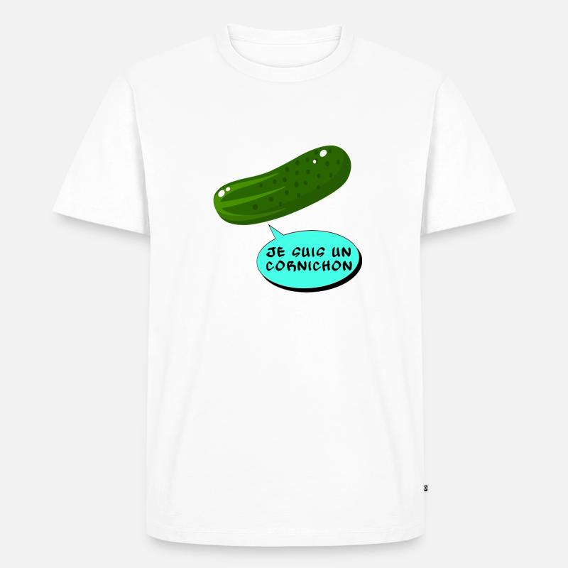 Ich bin eine Gurke - Männer Premium Bio T-Shirt - Weiß