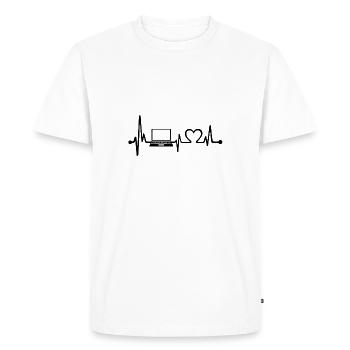 COMPUTER - Men's Premium Organic T-Shirt - white - Front - Nico (187cm)