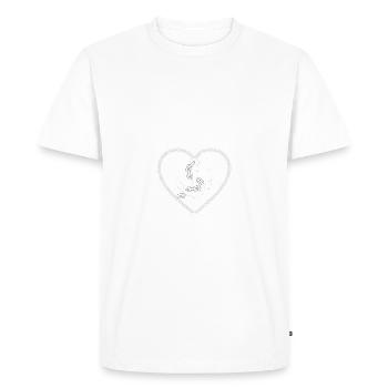 Moin avec ancre - T-shirt Premium bio Homme - blanc - Devant - Nico (187cm)