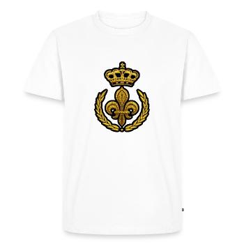 Lys flower ecusson - Men's Premium Organic T-Shirt - white - Front - Nico (187cm)