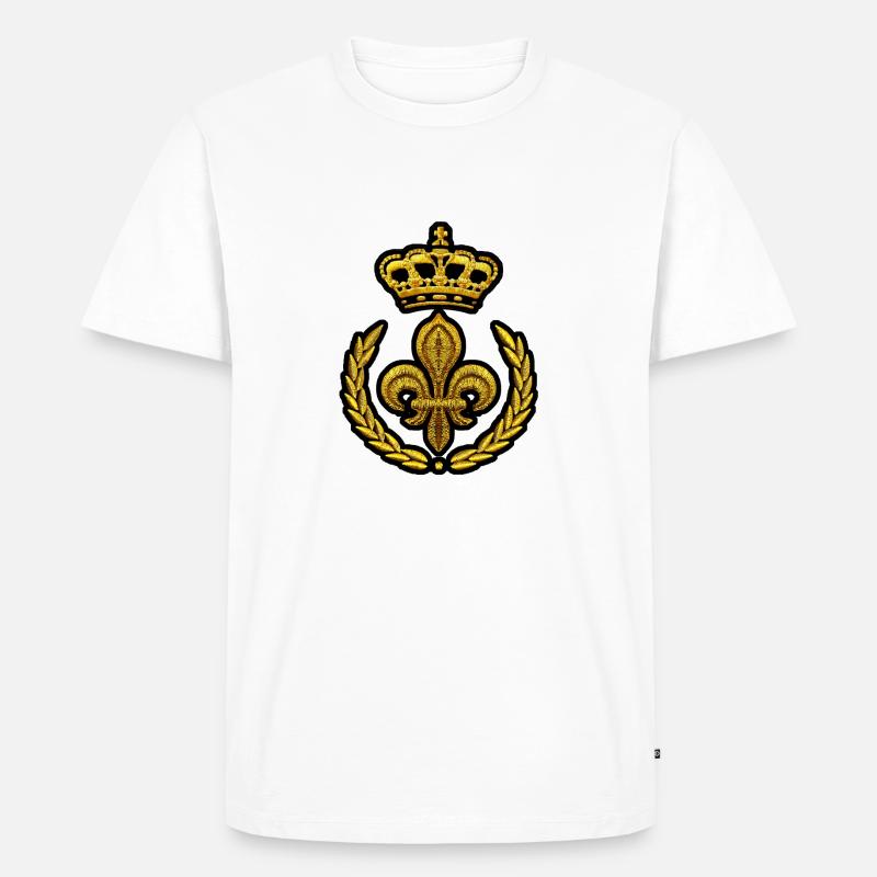 Ecusson Fleur de lys - Männer Premium Bio T-Shirt - Weiß
