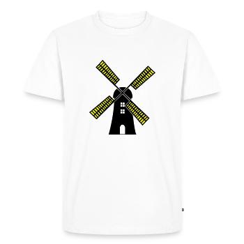 moulin à vent - T-shirt Premium bio Homme - blanc - Devant - Nico (187cm)